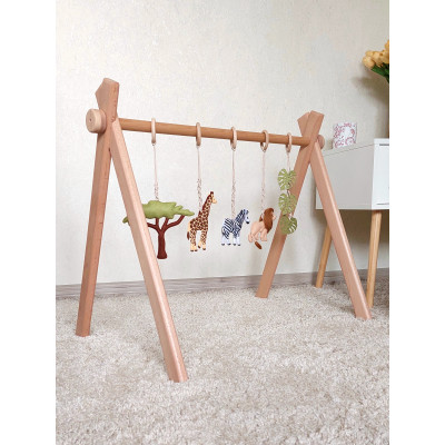 Beech wood baby gym frame, Baby play gym, Baby activity center