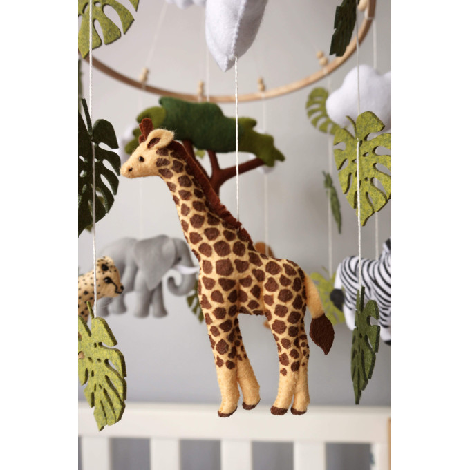 Safari crib mobile, Safari nursery mobile