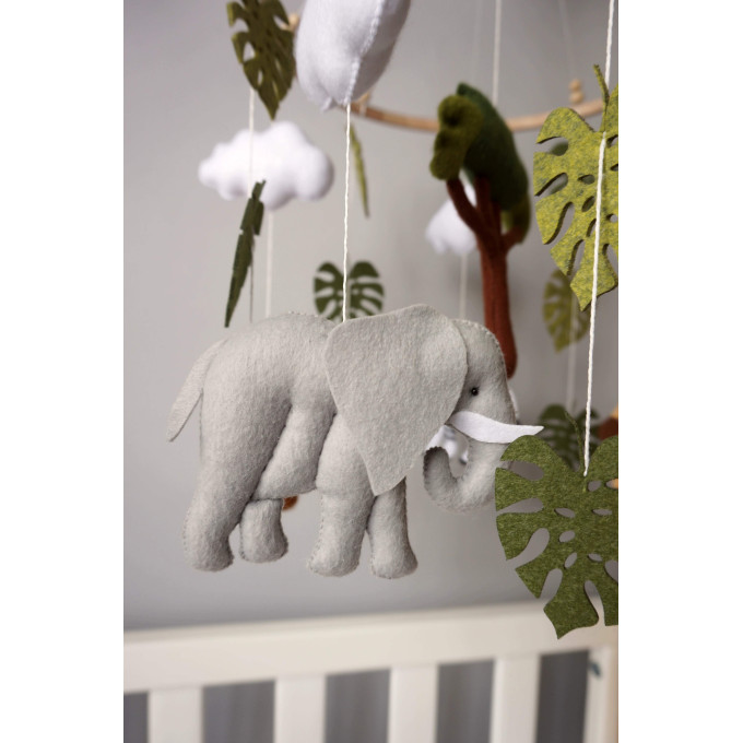 Safari crib mobile, Safari nursery mobile