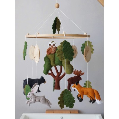 Woodland animals mobile