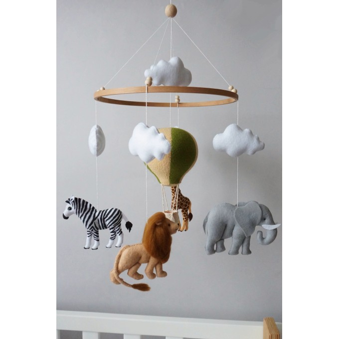 Baby Crib Mobile - Hot Air Balloon Mobile