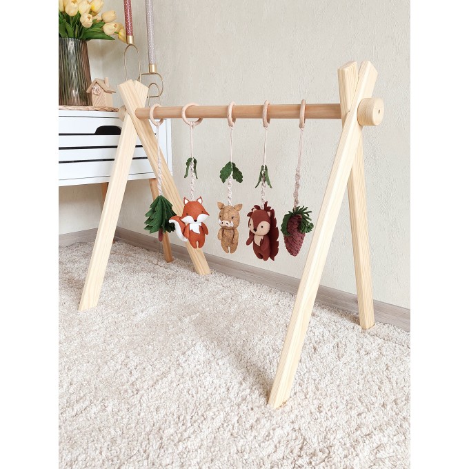 Woodland baby gym set, Baby gym hanging toys