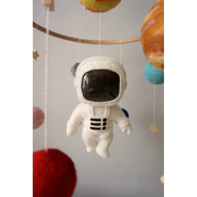 Solar system baby mobile, Space nursery mobile