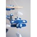 Baby boy mobile, Airplanes nursery mobile