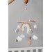 Boho rainbow baby mobile, Neutral nursery mobile