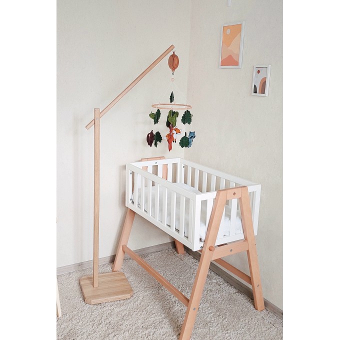  Floor baby mobile stand, Wooden nursery bracket