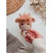 Highland cow rattle, baby rattle, farm animals toy