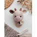 Highland cow rattle, baby rattle, farm animals toy