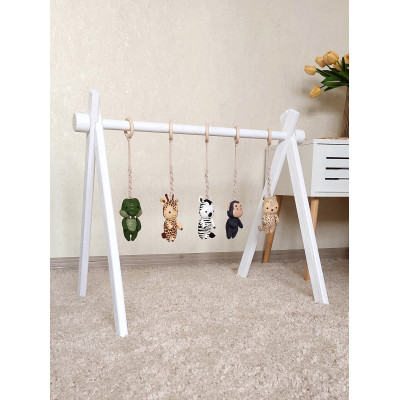 White baby gym frame, Baby play gym frame, Baby activity center