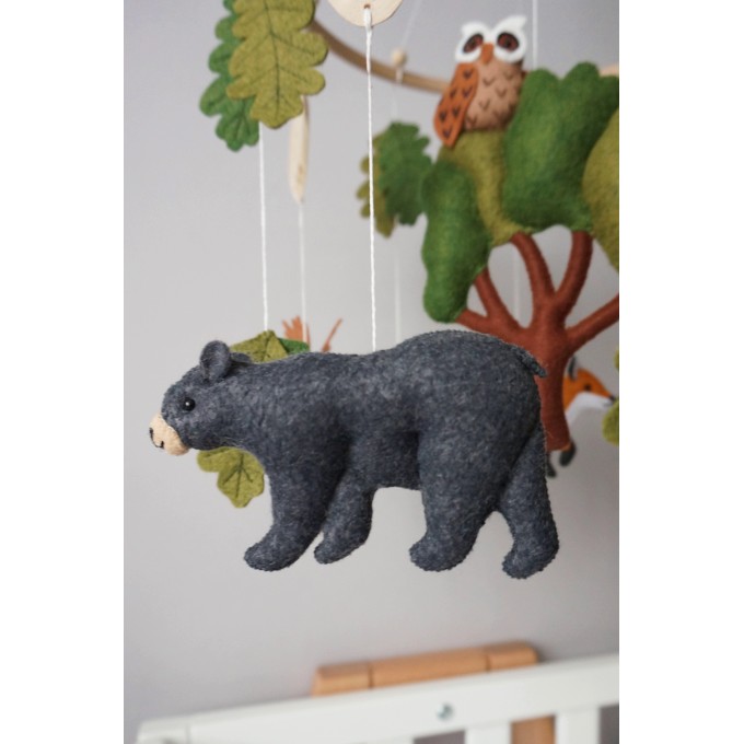 Woodland animals nursery mobile, Woodland nursery