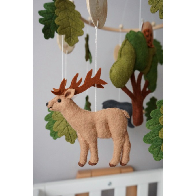 Woodland animals nursery mobile, Woodland nursery